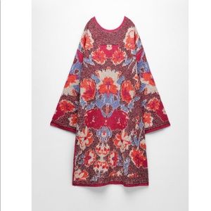 NWT ZARA FLORAL JACQUARD SWEATER